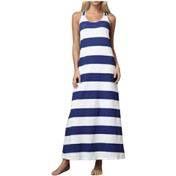 Tommy Bahama Dresses & Skirts - Tommy Bahama Women's Galaxy Blue White Striped Maxi Tank Dress NWT XL